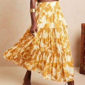 Gauze Maxi Skirt : Golden Rays